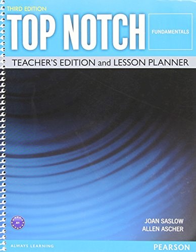 Papel Top Notch 3/E Fundamentals Teacher'S Edition And Lesson Planner