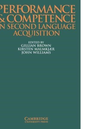 Papel Performance And Competence In Second Language Acquisition