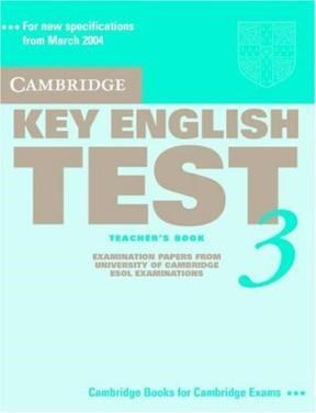 Papel Cambridge Key English Test 3 Teacher'S Book