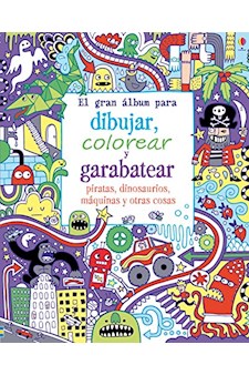 Papel Gran Album Para Dibujar, Colorear Y Garab Piratas, Maquinas