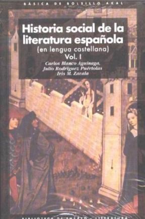 Papel Historia Social De La Literatura Española (2 Volúmenes)