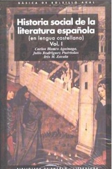 Papel Historia Social De La Literatura Española (2 Volúmenes)