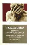Papel O.C. Adorno 09 Escritos Sociológicos Ii Vol. 2