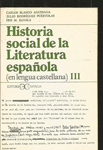 Papel 3. Historia Social De La Literatura Española