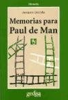 Papel Memorias Para Paul De Man