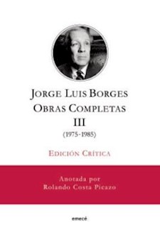Papel J.L. Borges. Obras Completas Iii- Edición Crítica