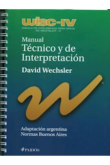 Papel Manual Técnico Y De Interpretación Wisc Iv