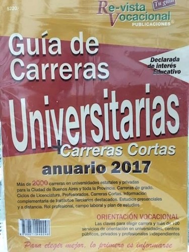 Papel Guia De Carreras Universitarias Y Carreras Cortas 2017