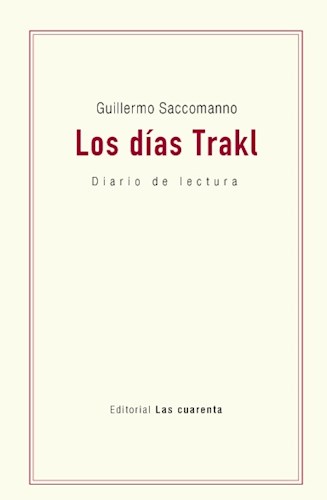 Papel Los Días Trakl - Diario De Lectura