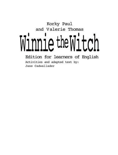 Papel Winnie The Witch: Edition For Learners Of English
