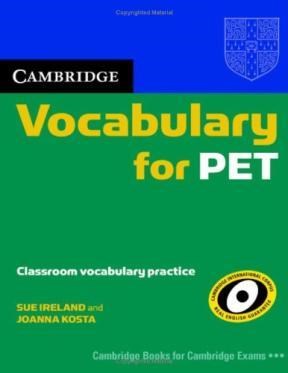 Papel Cambridge Vocabulary For Pet Edition Without Answers