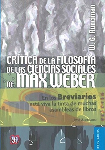 Papel Crítica De La Filosofía De Las Ciencias Sociales De Max Weber