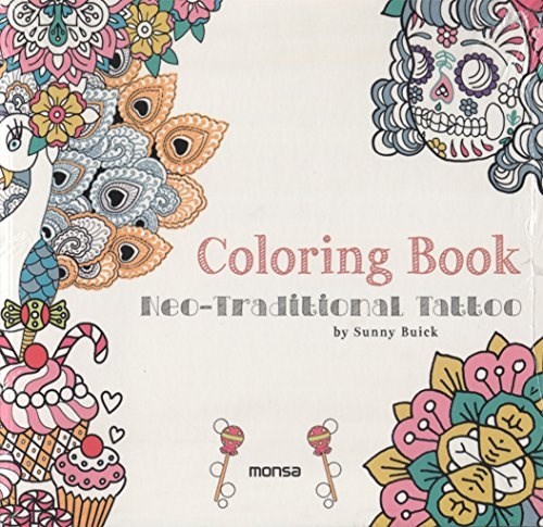 Papel Coloring Book. Neo-Traditional Tattoo.