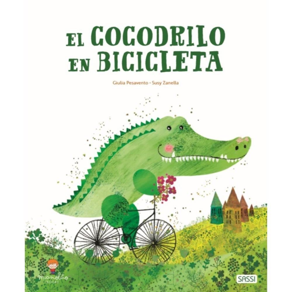 Papel El Cocodrilo En Bicicleta