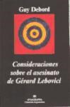 Papel Consideraciones Sobre El Asesinato De Gérard Lebovici