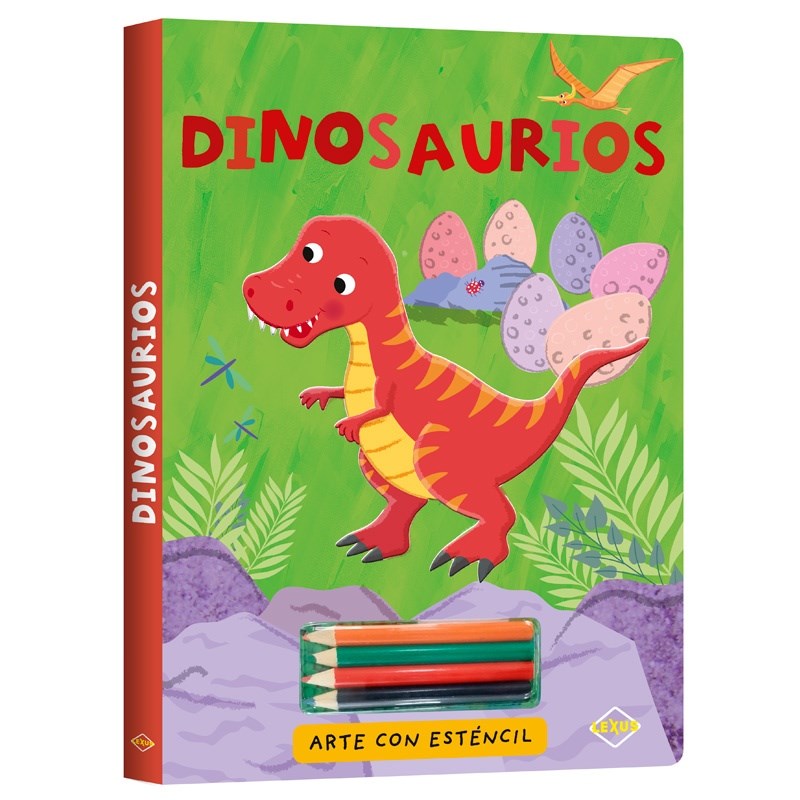 Papel Dinosaurios - Arte Con Esténcil