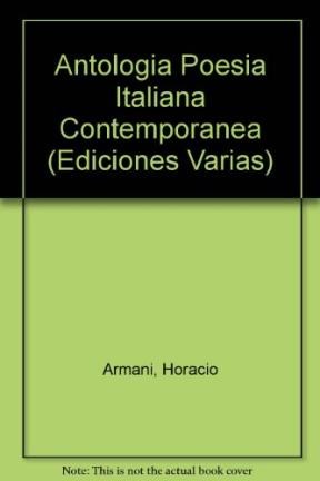 Papel Antologia De Poesia Italiana Contemporanea