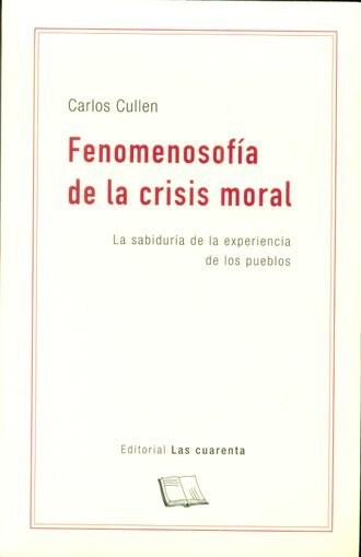 Papel Fenomenosofía De La Crisis Moral