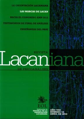 Papel Revista Lacaniana De Psicoanálisis Nº 12 Las Marcas De Lacan