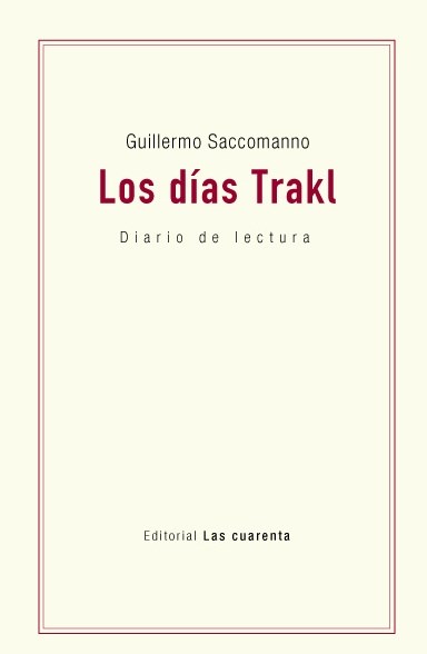 Papel Los Días Trakl - Diario De Lectura