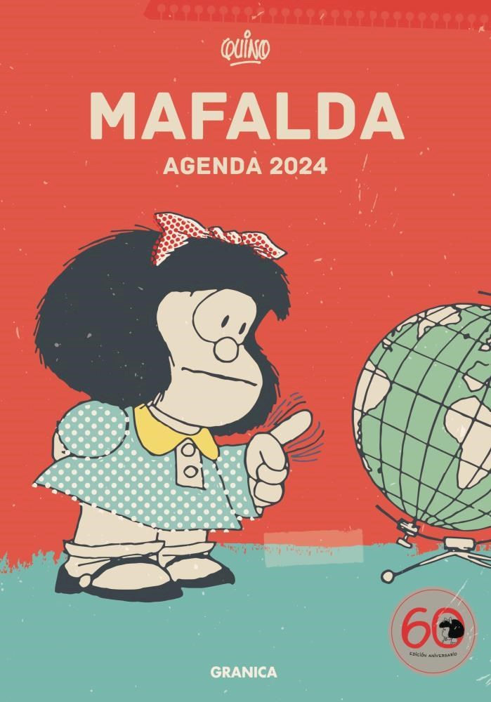 Papel Mafalda Agenda Anillada 2024 Roja