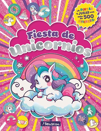 Papel Fiesta De Unicornios, 500 Stickers