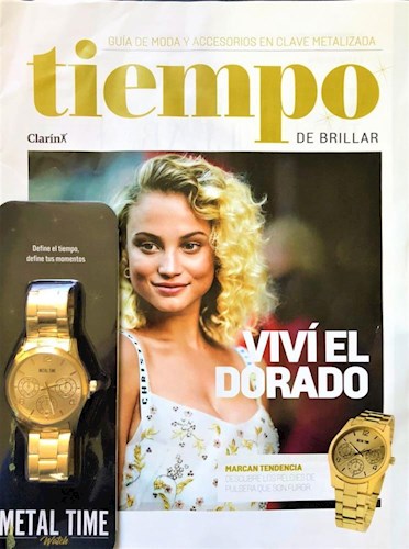 Papel TIEMPO DE BRILLAR VIVÍ EL DORADO + RELOJ DE REGALO