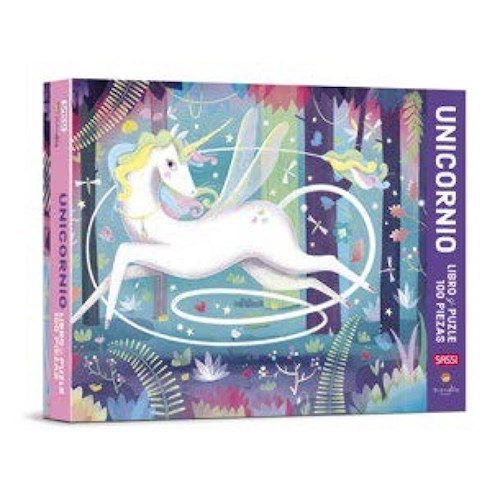Papel UNICORNIO LIBRO Y PUZLE DE 100 PIEZAS