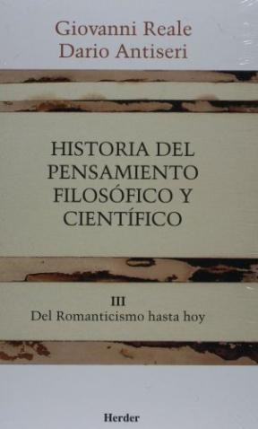 Papel HISTORIA DEL PENSAMIENTO FILOSOFICO  Y CIENTIFICO. TOMO III