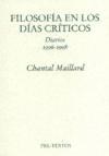 Papel FILOSOFÍA EN LOS DÍAS CRÍTICOS