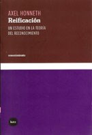 Papel REIFICACION. UN ESTUDIO EN LA TEORIA DEL RECONOCIMIENTO