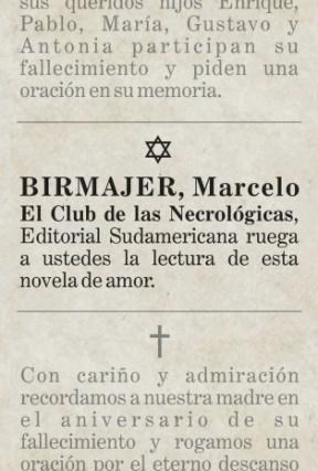 Papel EL CLUB DE LAS NECROLOGICAS