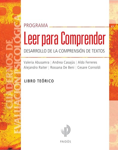 Papel PROGRAMA LEER PARA COMPRENDER DESARROLLO DE LA COMPRENSION DE TEXTOS LIBRO TEORICO