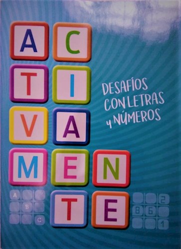 Papel ACTIVAMENTE 1 DESAFIOS CON LETRAS Y NUMEROS CELESTE