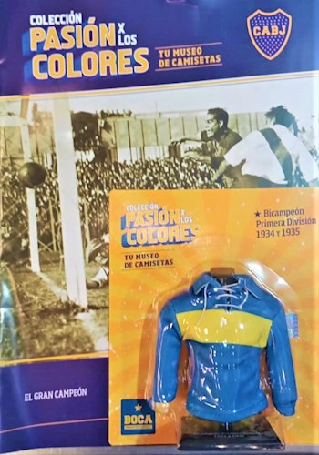 Papel CAMISETA BOCA BICAMPEON PRIMERA DIVISION 1934 Y 1935 PASION POR LOS COLORES