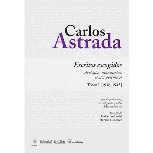 Papel CARLOS ASTRADA - ESCRITOS ESCOGIDOS