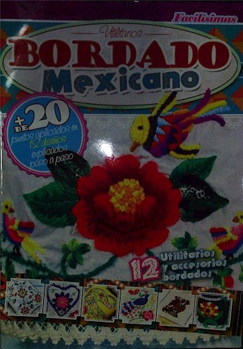 Papel BORDADO MEXICANO + DE 20 PUNTOS APLICADOS EN 12 DISEÑOS EXPLICADOS PASO A PASO