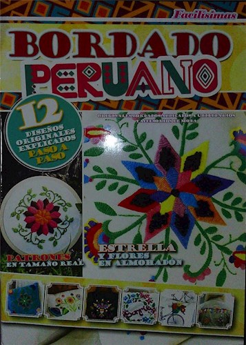 Papel BORDADO PERUANO 12 DISEÑOS ORIGINALES EXPLICADOS PASO A PASO