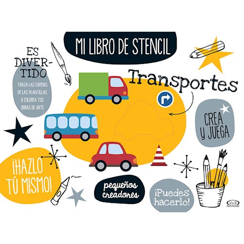 Papel MI LIBRO DE STENCIL - TRANSPORTES