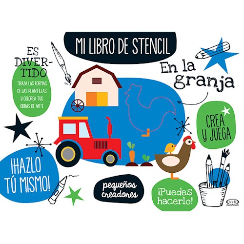 Papel MI LIBRO STENCIL - EN LA GRANJA
