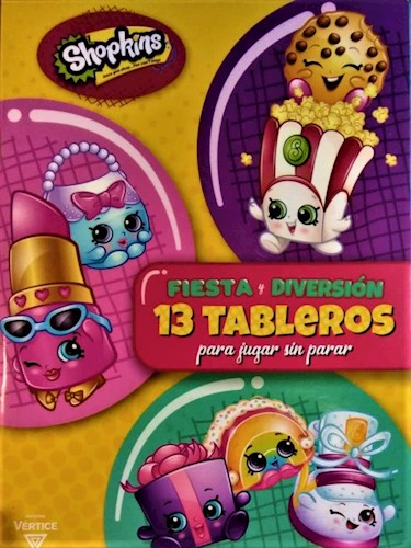 Papel FIESTA Y DIVERSION 13 TABLEROS PARA JUGAR SIN PARAR SHOPKINS