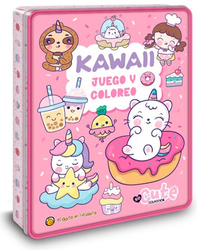 Papel Kawaii Juego Y Coloreo - Lata -
