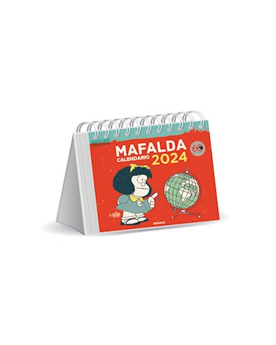 Papel Mafalda 2024 Calendario Escritorio - Rojo