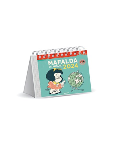 Papel Mafalda 2024 Calendario Escritorio Turquesa