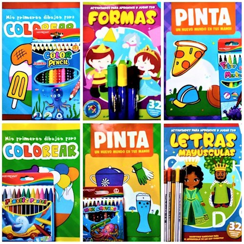 Papel CUENTOS INFANTILES MAS LAPICES DE COLORES / MICROFIBRAS/CRAYONES SURTIDOS