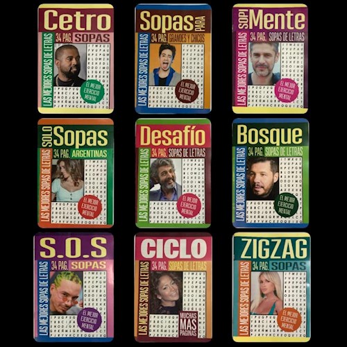 Papel SOPAS DE LETRAS 34 PAG CHICA SURTIDAS