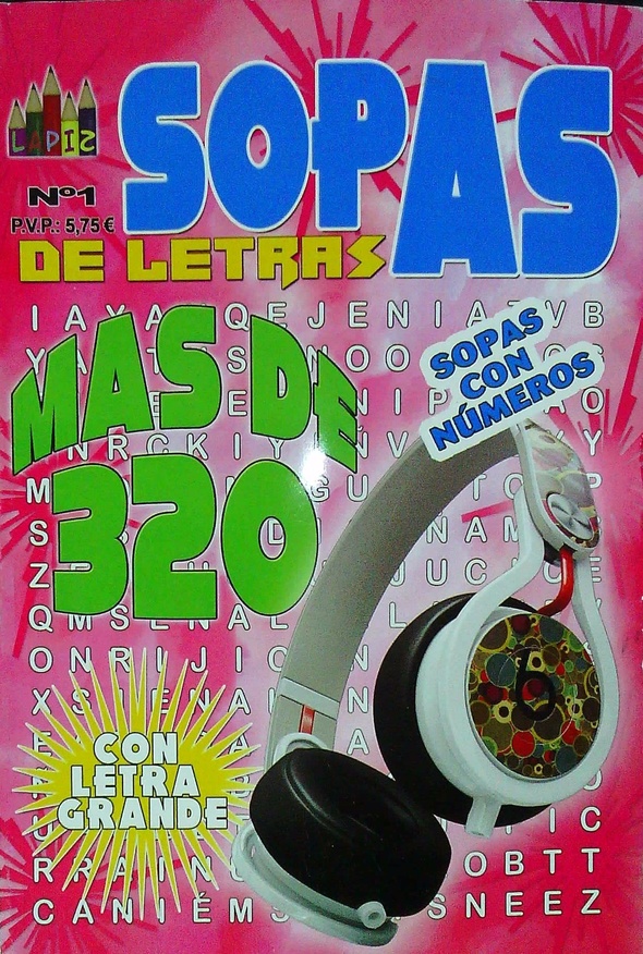 Papel TODO SOPAS DE LETRAS MAS 320 - SURTIDAS - LETRA GRANDE