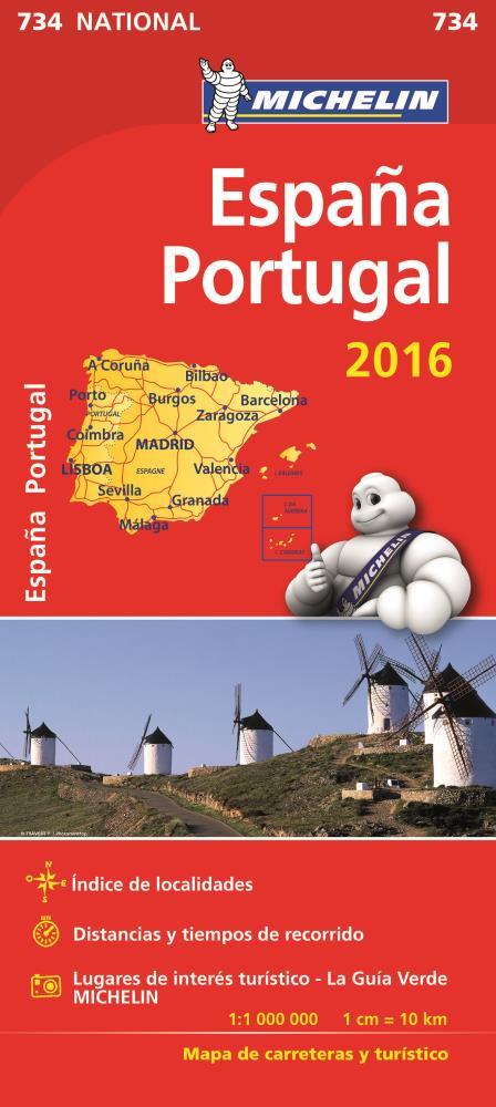  ESPAÑA PORTUGAL MAPA MICHELIN (734)