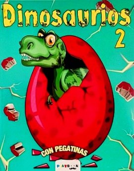 Papel DINOSAURIOS 2 CON PEGATINAS 96 PAGINAS PARA COLOREAR