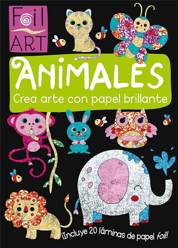 Papel ANIMALES  CREA ARTE CON PAPEL BRILLANTE